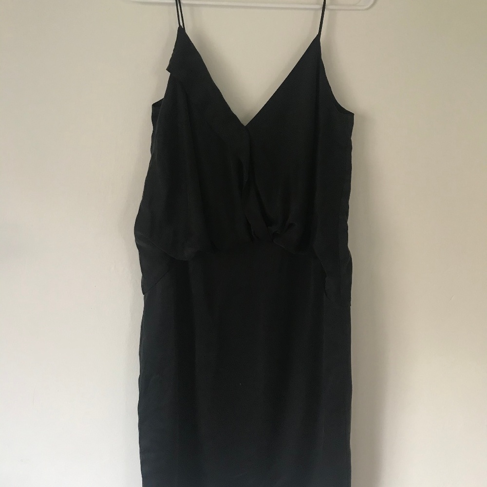 Banana Republic Monogram Black Suede Dress 6